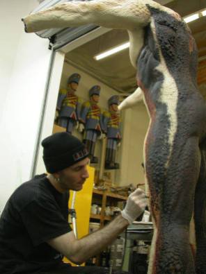 Painting the Predator body.